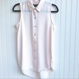 NWT Rachel Zoe Sleeveless Button-down